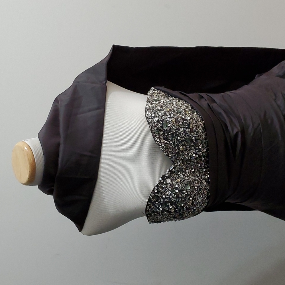 Glamorous Strapless Dress with Sequin Bodice - Picture 2 of 12